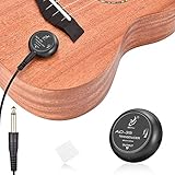 OTraki PiezoTonabnehmer Mini Piezo Pickup Kontakt Mikrofon Transducer mit 6,35mm Ausgangstecker für Gitarre Violine Banjo M