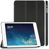 EasyAcc Ultra Slim Hülle Kompatibel mit iPad Mini 1/2/3, Ledertasche Flip Case Smart Cover mit Wake Up und Standfunktion Kompatibel mit iPad Mini/iPad Mini 2/iPad Mini 3 (2014) - Schwarz, Ultra Dü