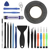 LIHAO 21 in 1 Handy Reparatur Werkzeug Profi Tools Set Schraubendreher Kleber Saugnapf für Smartphone Tablet PC M