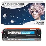 Hainberger Toner Cyan für CF401X passend für HP Color LaserJet Pro M252dw Pro 200 M252n Farblaserdrucker kompatibel zu CF-400X CF-401X CF-402X CF-403X, Color 2.300