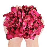 LEBQ 100 Gramm Getrocknete Rosenblätter Rote Echte Blume Rosenblatt für Bad Fußbad Hochzeit Konfetti Handwerk Zubehör, 1 T