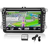 [1G+16G] Android Autoradio für VW GPS Navigation CAMECHO 8'' Kapazitiver Touchscreen Bluetooth Autoradio WiFi FM Radio Empfänger Dual USB für Golf Touran Jetta Polo Seat S