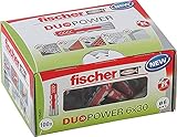 fischer DUOPOWER 6 x 30, Universaldübel, leistungsstarker 2-Komponenten-Dübel, Kunststoffdübel zur Befestigung in Beton, Ziegeln, Stein, Gipskarton uvm., ohne Schrauben, 100 Stück