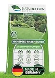 Natureflow Rasensamen schnellkeimend pflegeleicht zum Traumrasen - Grassamen für Sonne und Schatten - Premium Qualität - 10 kg