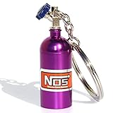 VmG-Store Mini NOS Stickstoffoxidflasche für Schlüsselanhänger Deckel abschraubbar (Lila)
