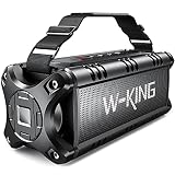W-KING 50W Bluetooth Lautsprecher, Super Laut Outdoor Lautsprecher Wasserdicht IPX6, Druckvoller Bass Kabelloser Lautsprecher Bluetooth 5.0 mit Powerbank 8000mAh, 24h Akku, Für NFC/TF