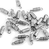 Ecloud Shop 25x Verschlüsse Verschluss für Kette Metall Zylinder C