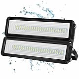 100W LED Strahler Außen, YIQIBRO SMD LED Fluter Aussen, 10000LM 6000K Superhell Aussenstrahler, IP65 Wasserdicht Led Scheinwerfer, Aussenbeleuchtung für Garten, Werkstatt, Hof, Sportp