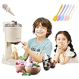 HT Eismaschine, Eismaschine Mit Kompressor Einem klick Automatische Haushalts-softeismaschine, 1l Großes Fassungsvermögen, Kinder Lieblings Süße Dessert Gefrierschrank Für Die Kü