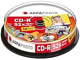 1x10 AgfaPhoto CD-R 80 / 700MB 52x Speed, Cakebox Marke Agfap