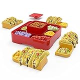 OOFAYBILL Taco Tuesday Halter, Taco Bar Servierset für eine Party, inkl. 4 Tortilla-Halter, perfekt für Burritos, Nachos, Faj