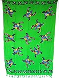 Sarong Pareo Wasserschildkröte grün Wickelrock Strandtuch Tuch Wickelk