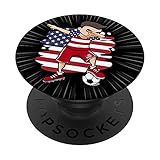 Dabbing Soccer Boy – Amerika-Fußball-Fans Trikot USA-Flagge PopSockets mit austauschbarem PopGrip