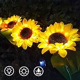 Solarleuchte Garten, Sonnenblume Solarlichter, LED Aussenleuchten Wegeleuchte, deko garten Solares schwebendes Licht Schwimmende Pool Lichter für Terrasse Rasen Garten Hinterhöfe（2 Stücke）