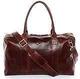 SID & VAIN Reisetasche echt Leder Yale Zip groß Sporttasche Weekender Ledertasche Unisex 53 cm b