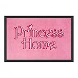 Rutschfeste Fußmatte in rosa - Princess Home Fußabtreter Schmutzfangmatte Wohnung Tü