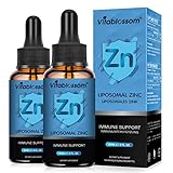 Liposomale Zink Tropfen 60ml x 2 Pack, Zinkergänzung für Männer, Frauen & Kinder | Vegan Friendly Liquid, Additivfrei, einfacher oraler Verzehr - Hergestellt in den USA von Vitab