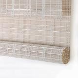 MHZNA Bambus-Rollos Mit Lichtfilterung, Atmungsaktive Verdunkelungsvorhänge, Handgewebt Für Drinnen/Draußen/Balkon (Color : A, Size : 100x300cm/39x118in)