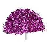 Cheer Pom Poms aus Metallfolie Cheerleading Pom Poms Cheerleader Pompons für Sport Team Spirit Cheering Handblumen Cheerleader Sport Tanzen Cheer Kunststoff Pom Pom für Cheering Squad Cheering T