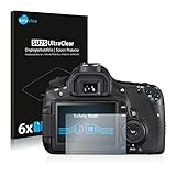 Savvies 6X Schutzfolie kompatibel mit Canon EOS 650D Displayschutz-Folie Ultra-transp