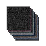 Teppichfliesen Basel | Selbstliegend | Robust & pflegeleicht | Bodenbelag für Büro & zu Hause | Hochwertiger Schlingenflor (50 x 50 cm, Blau)