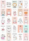 Edition Seidel Set 25 Postkarten niedliche Tiere mit Sprüchen - Karten mit Spruch - Postkarte Geburtstagskarte (20557)