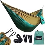 Tarent Hängematte Outdoor Ultraleicht mit Seilabdeckungen,300kg Tragkraft Hammock (270x140 cm),Atmungsaktiver,Schnell Trocknender Nylon Fallschirm，Häng