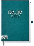 Chäff Organizer Day by Day 2022 A5 [Petrol] 1 Tag 1 Seite | Hardcover Tageskalender 2022 A5, Tagesplaner, Terminkalender, Terminplaner, Kalender | nachhaltig & k