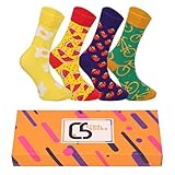 CREA SOCKS Lustige Socken für Herren, Neuheit, Funky, schrullig, Bunte Silly Socken für Geschenke, Baumwolle, Geschenke für Männer, Wassermelonen Socken, Fahrrad Socken EU 41-46