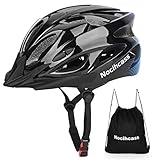 Fahrradhelm, Radfahren Fahrradhelm mit Visier für Erwachsene Herren Damen Frauen Männer, BMX Skateboard Radhelm MTB Mountainbike Helm 58-61cm(22.8-24inch) Schwarz B