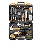 DEKO 100-teiliges Reparaturwerkzeug-Set für den Hausgebrauch, allgemeiner Handwerkzeugsatz mit Kunststoff-Werkzeugk