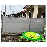YJFENG Balkon Privatsphäre Bildschirm, HDPE Netz Zaun, Privatsphäre Sicherheit Schutz Für Zäune & Geländer, Wetterfest Sonnenschirm Für Pool Garten, Mit Kabelbindern (Color : Gray, Size : 1x14m)