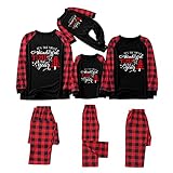 Beudylihy Familie Weihnachten Pyjamas Merry Bedruckt Rentier Elch Familie Weihnachten Passende Outfits Lange Ärmel Nachtwäsche Schlafanzughose Pulli Schlafanzüge Baby Strampler Homew