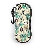 Blumen- und Schmetterlinge Mustergläsergehäuse mit Karabiner, ultraleichter tragbarer Sonnenbrille-Brillen-weiches F
