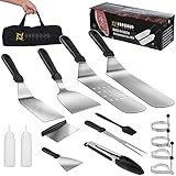 HEALT 16-teiliges Grill-Zubehör-Set für Blackstone und Campingkoch, handelsübliche flache Oberseite, Grill-Werkzeug-Set mit Tragetasche und Geschenk-Box, Outdoor-Grillen, Camping