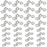 LumenTY 32 Stück Schlauchschelle 304 Edelstahl Rohrschellen Klemme Rohrschellen Klemme Zangen Halbschale für Rohrhalterung 2 Größen Erhältlich-16mm und 8