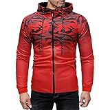 Hoodie Herren Herbst Winter Trend Mode Camouflage Druck Herren Sportshirt Modern Urban Basic Slim Fit Herren Laufshirt Täglich Casual Jogging All-Match Herren Lang