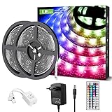 LE LED Strip, LED Streifen 10m(2x5m), IP65 Wasserdicht Lichterkette, RGB Band, 300 LEDs Leiste, selbstklebende Lichtleiste, flexibel LED Bänder, Lichtband Bunt Dimmb