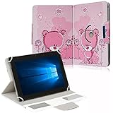 NAUC Tablet Tasche Hülle Cover für Archos 97c Platinum Schutzhülle Case 360° Drehbar, Farben:Motiv 4