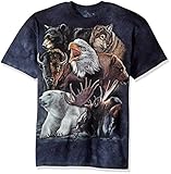 The Mountain Unisex-Erwachsene Wild Collage와일드 알래스카 콜라주collage Salvaje De Alaskawild Alaskan Collage T-Shirt, blau, 3X-Groß