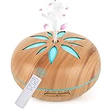 Aroma Diffuser, GeeRic 550ML Luftbefeuchter Ultraschall Vernebler,Raumbefeuchter Aromatherapie Öle Duftlampe mit 7 Farben LED Helles H