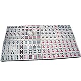 Linjolly Ausgezeichnete Textur Mini Mahjong Chinesisch Traditionelles Spiel Sammlung Party Spiel Family Board Spiele Unterhaltung Mini Mahjong (Color : White, Size : 24mm)