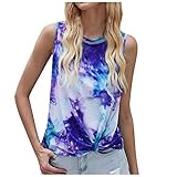 Finetyu Tank Tops Damen Sexy Ärmellos Blusentop Sommer Vest Sexy Weste Top Spaghetti Tops Frauen Mode Loose Sun Moon Series Bedrucktes ärmellos Tanktop