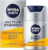 NIVEA MEN Active Energy Gesichtspflege Creme (50 ml), revitalisierende Gesichtscreme für Männer, schnell einziehende Feuchtigkeitscreme gegen Zeichen von Müdigk