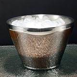 YWSZJ Große Getränkewanne mit Eisportionierer: Doppelwandiger, isolierter Eiskübel aus Premium-Edelstahl.Party Drink Chiller for Champagner, Wein und Bier.Metallgetränkewannen und -Eimer for Party