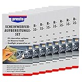 Presto 8X Scheinwerfer AUFBEREITUNG Set POLITUR VERSIEGELUNG Glanz UV-S