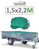 CargoVA® Intelligentes Anhängernetz 1,5x2,2M - Hängernetz mit Gummiseil und Eckenmarkierung - zur perfekten Ladungssicherung