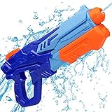 MOZOOSON Wasserpistole Spielzeug für Kinder mit Langer Reichweiter Freezefire für Kinder Mädchen Junge ab 3 Jahr 10 Meter Reichweiter 750ML Blau XXL Eiswürfel Geeig