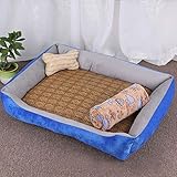Qiuge Hundekatze Bett Winter weiche warm bequeme Memory Foam Pet Bett, orthopädisches Hundebett und -sofa (mit abnehmbarer Maschinenwaschabdeckung), Hundeknochenkissen als Geschenkgröße: XXS, 45 × 30