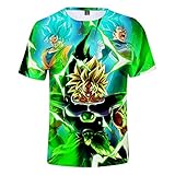 FAKDR Unisex 3D-Druck Dragon Ball T-Shirt Halber Ärmel,Geeignet Für Jungen, Mädchen, Kinder, Jugendliche, Erwachsene Rundhals-T-Shirt,Sommerkleidung, Eltern-Kind-Kleidung,B,XXXL